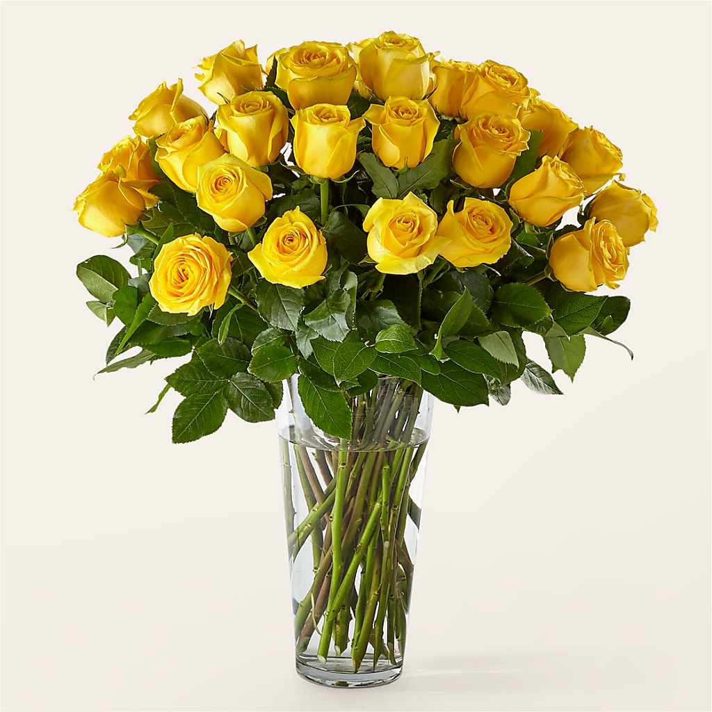 Long Stem Yellow Rose Bouquet – LAKELINE FLORIST & GIFTS, Austin TX