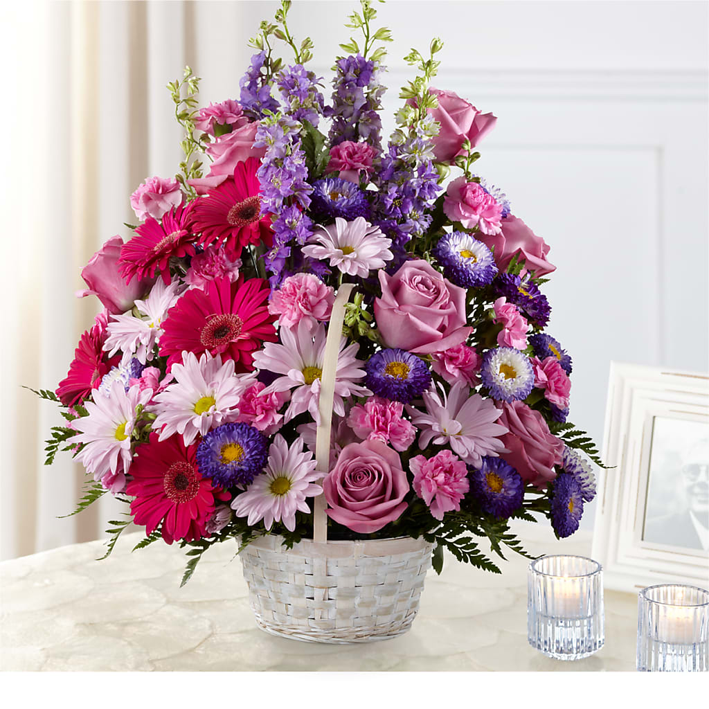 Pastel Peace Basket – LAKELINE FLORIST & GIFTS, Austin TX