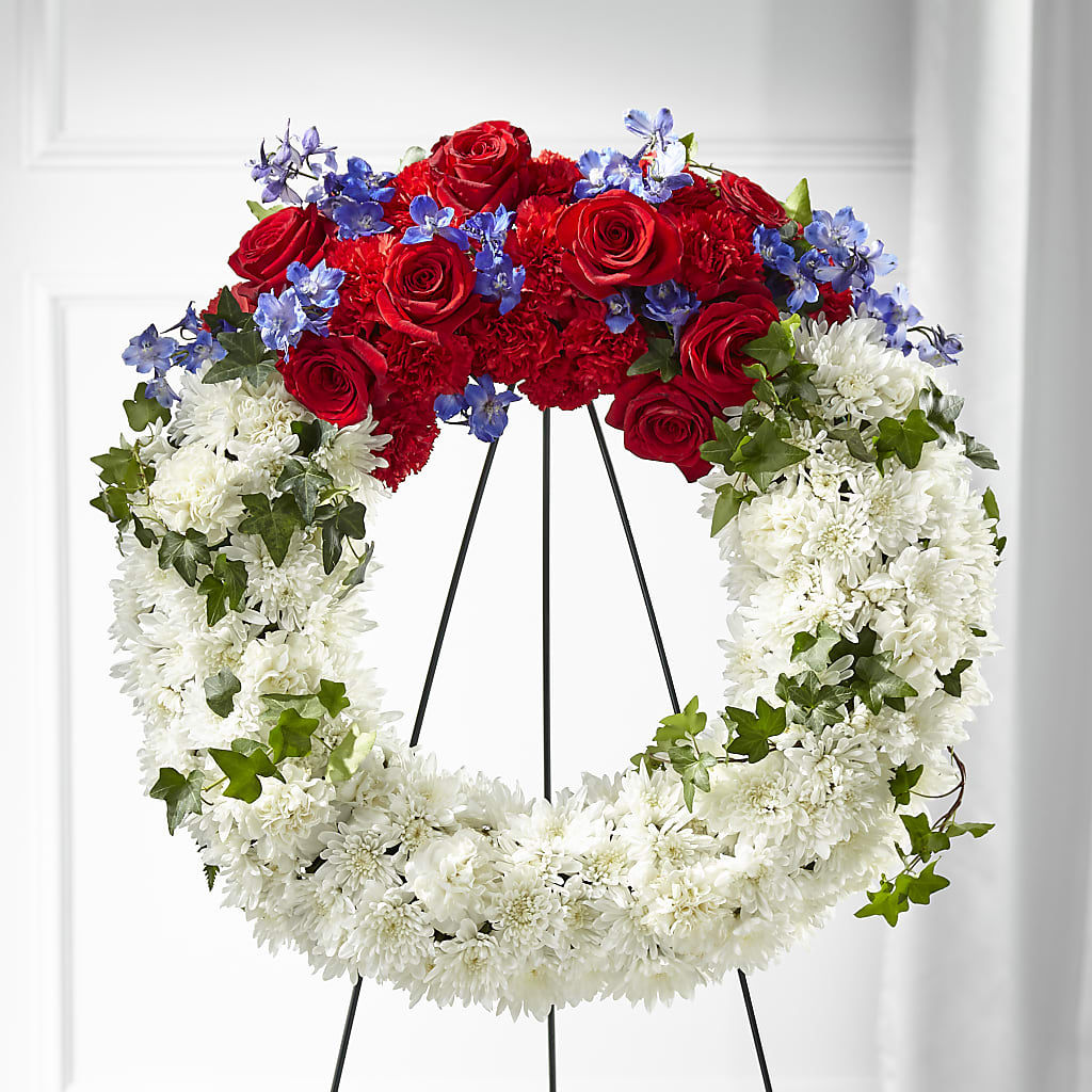 Patriotic Passion Wreath – LAKELINE FLORIST & GIFTS, Austin TX