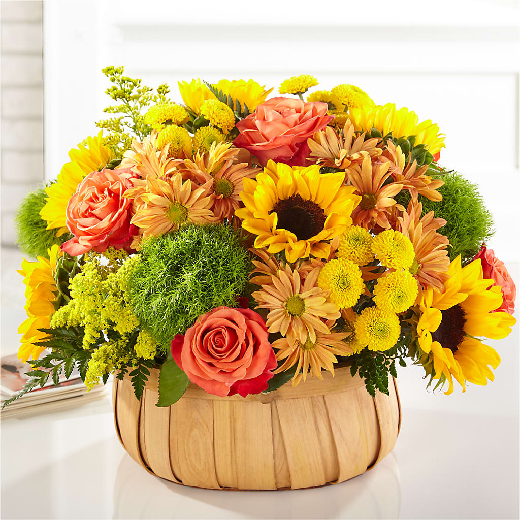 Harvest Sunflower Basket – LAKELINE FLORIST & GIFTS, Austin TX