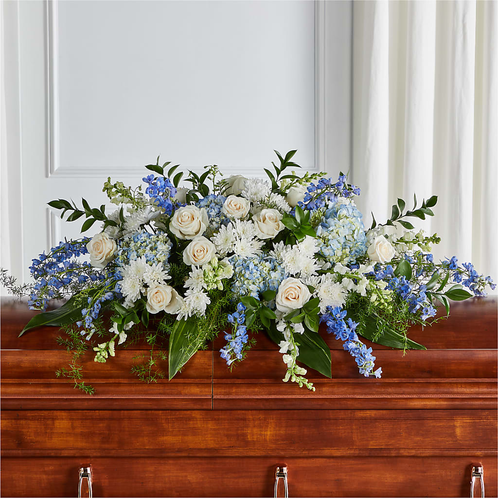 Timeless Essence Casket Spray – LAKELINE FLORIST & GIFTS, Austin TX