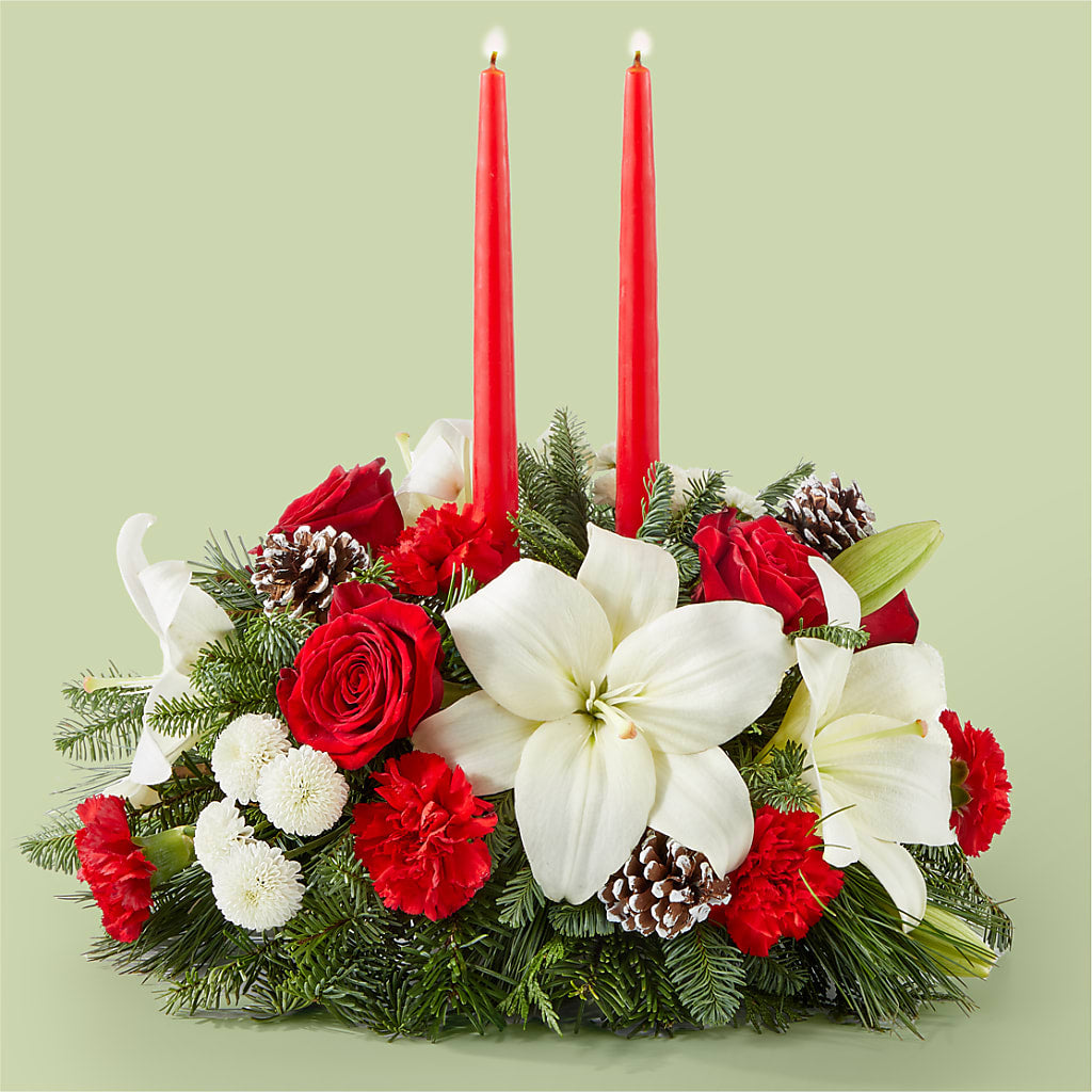 Seasonal Festivities Centerpiece – LAKELINE FLORIST & GIFTS, Austin TX
