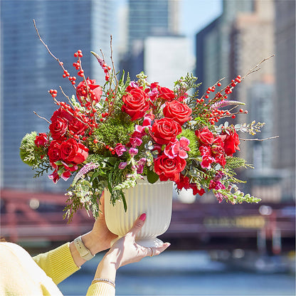 Big Red Bow Bouquet – LAKELINE FLORIST & GIFTS, Austin TX