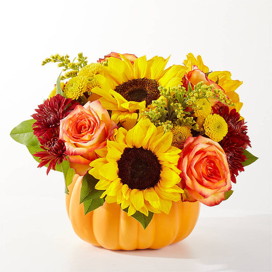 Golden Gourd Pumpkin Bouquet – LAKELINE FLORIST & GIFTS, Austin TX