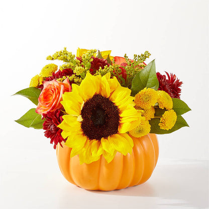 Golden Gourd Pumpkin Bouquet – LAKELINE FLORIST & GIFTS, Austin TX