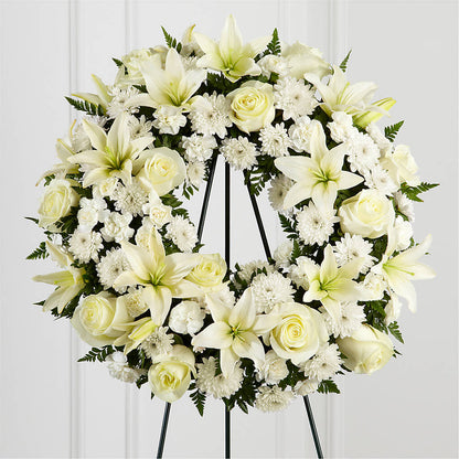 Treasured Tribute Wreath – LAKELINE FLORIST & GIFTS, Austin TX