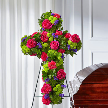Tribute Rose Floral Cross – LAKELINE FLORIST & GIFTS, Austin TX