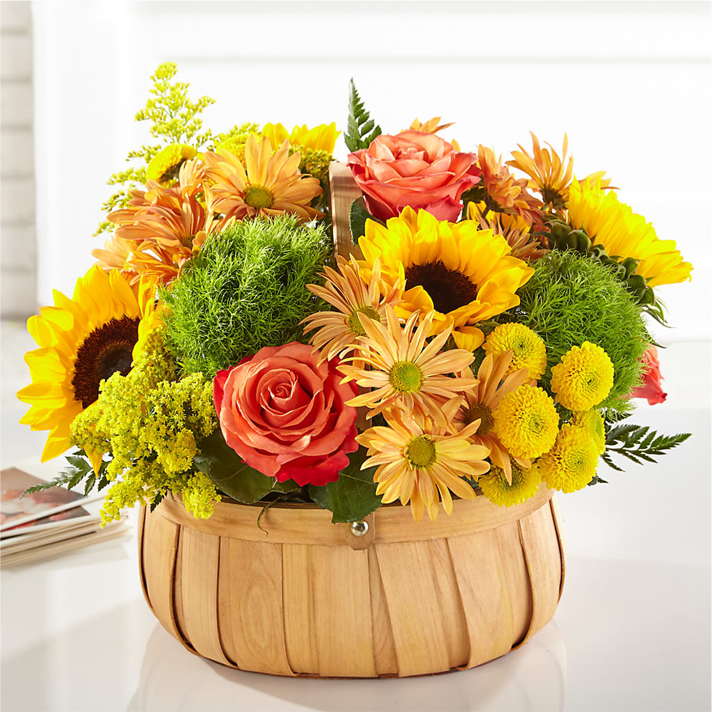 Harvest Sunflower Basket – LAKELINE FLORIST & GIFTS, Austin TX
