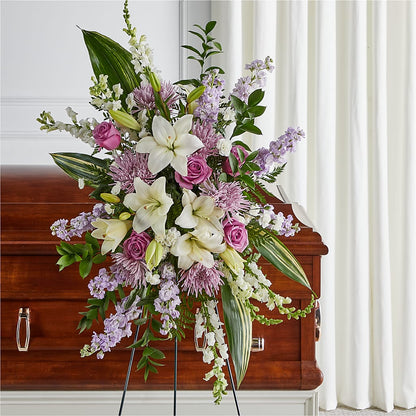 Grateful Hearts Standing Spray – LAKELINE FLORIST & GIFTS, Austin TX