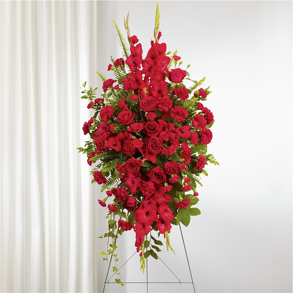 From the Heart Standing Spray – LAKELINE FLORIST & GIFTS, Austin TX
