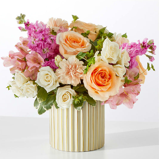 Paradise Bouquet with Ivory Vase – LAKELINE FLORIST & GIFTS, Austin TX