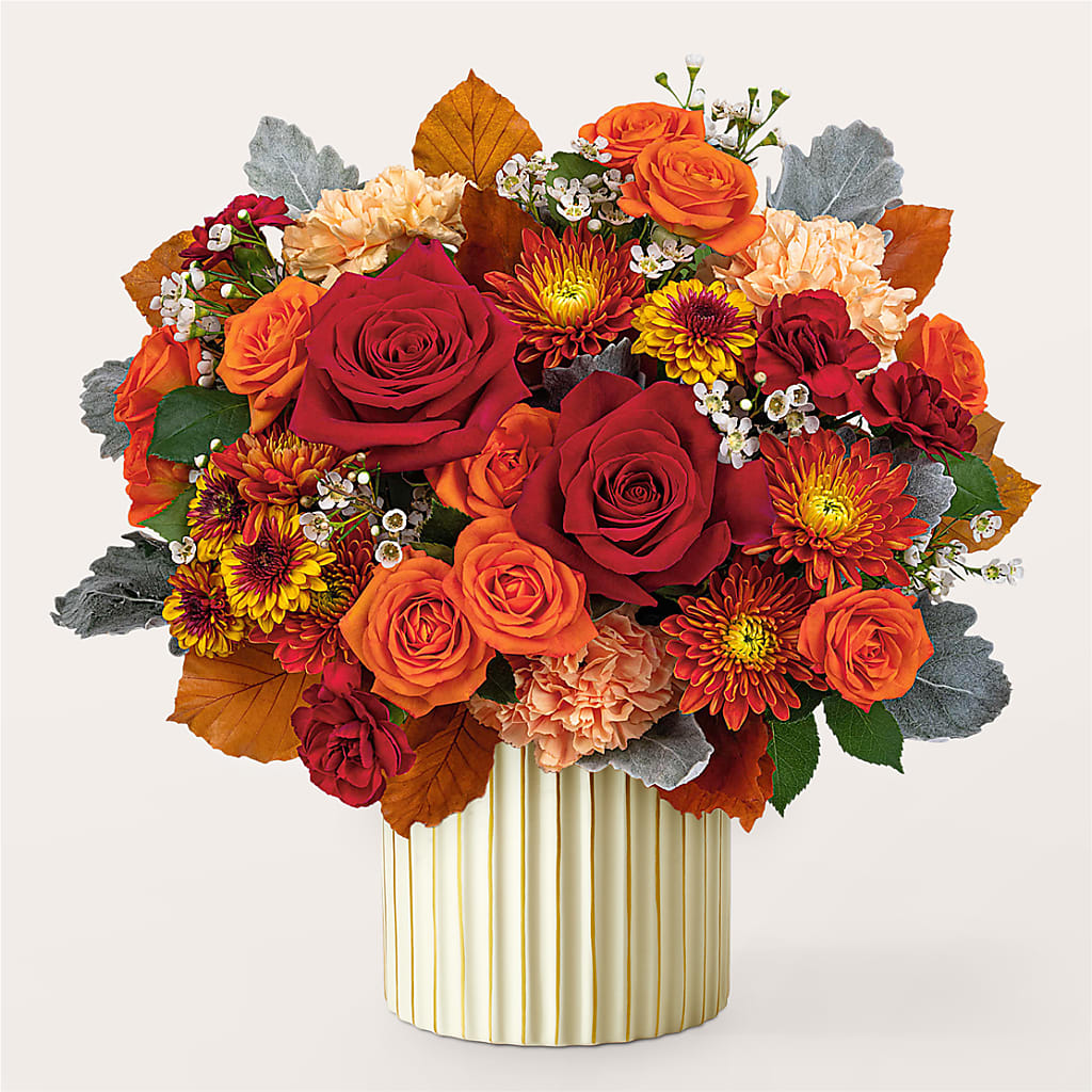 Merlot Bouquet with Ivory Vase – LAKELINE FLORIST & GIFTS, Austin TX