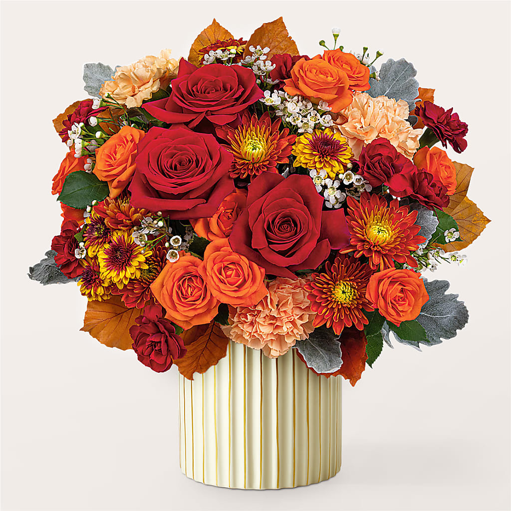 Merlot Bouquet with Ivory Vase – LAKELINE FLORIST & GIFTS, Austin TX