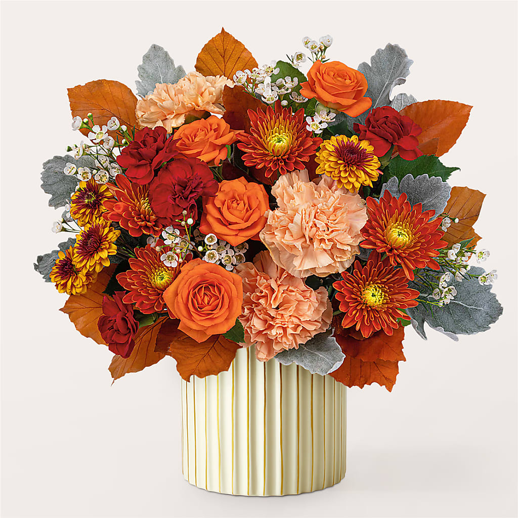 Merlot Bouquet with Ivory Vase – LAKELINE FLORIST & GIFTS, Austin TX