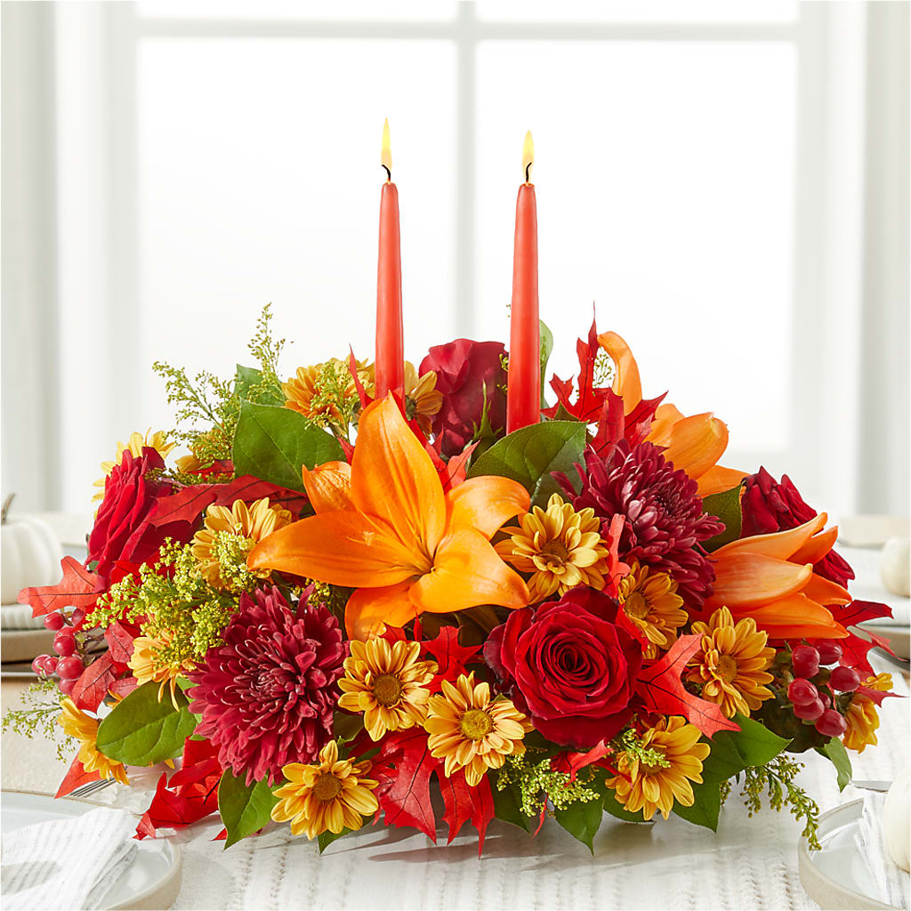 Autumn's Embrace Centerpiece – LAKELINE FLORIST & GIFTS, Austin TX