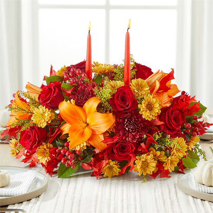 Autumn's Embrace Centerpiece – LAKELINE FLORIST & GIFTS, Austin TX