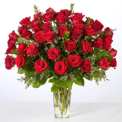 Forever Yours Fifty Stem Red Rose Bouquet – LAKELINE FLORIST & GIFTS, Austin TX